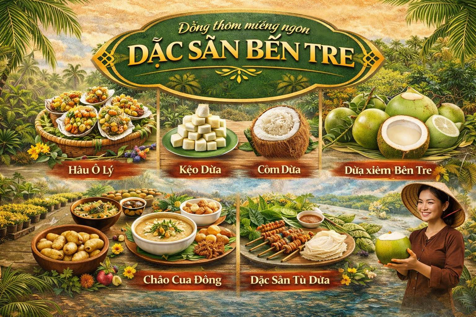 Đặc sản khách du lịch nên mua khi tới Bến Tre